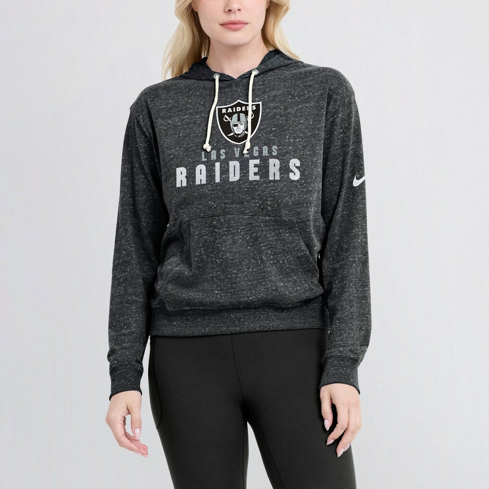 Las Vegas Raiders Women's Gym Vintage Lightweight Pullover Hoodie - Black | Nike on sale