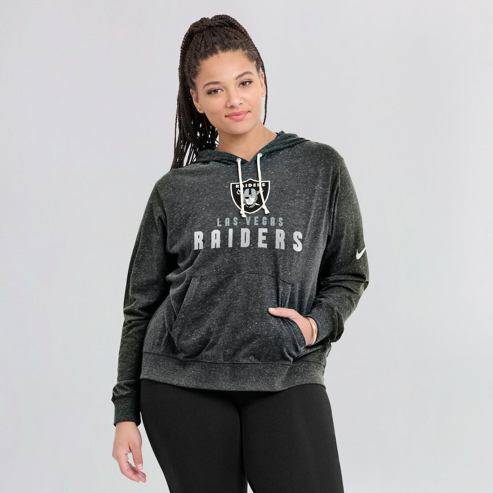 Las Vegas Raiders Women's Gym Vintage Lightweight Pullover Hoodie - Black | Nike on sale