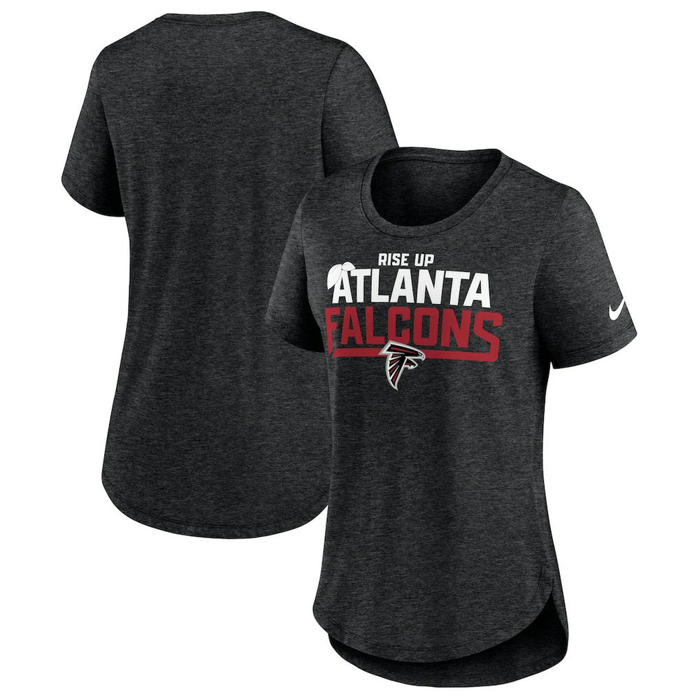 Atlanta Falcons Women's Local Fashion Tri-Blend T-Shirt - Heather Black | Nike outlet