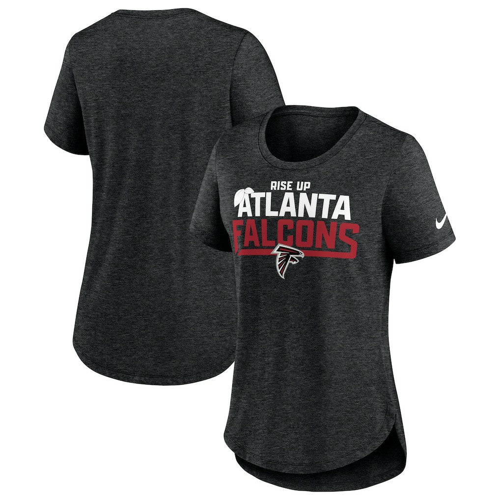 Atlanta Falcons Women's Local Fashion Tri-Blend T-Shirt - Heather Black | Nike outlet