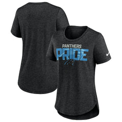 Carolina Panthers Women's Local Fashion Tri-Blend T-Shirt - Heather Black | Nike cheap