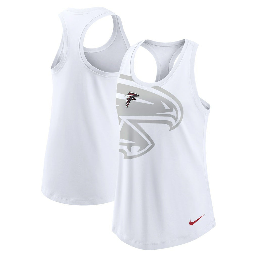 Atlanta Falcons Women's Tri-Blend Scoop Neck Racerback Tank Top - White | Nike discount