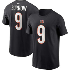 Joe Burrow Cincinnati Bengals Player Name & Number T-Shirt - Black | Nike on sale