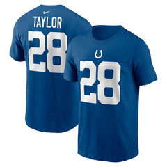 Jonathan Taylor Indianapolis Colts Player Name & Number T-Shirt - Royal | Nike for sale