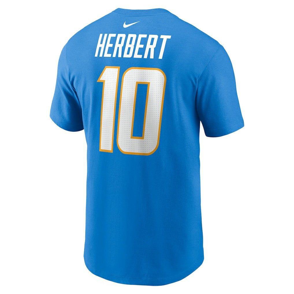 Justin Herbert Los Angeles Chargers Player Name & Number T-Shirt - Powder Blue | Nike cheap