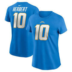 Justin Herbert Los Angeles Chargers Women's Player Name & Number T-Shirt - Powder Blue | Nike sale