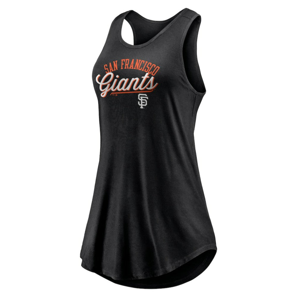 San Francisco Giants Women's Simplicity Swing Racerback Scoop Neck Tank Top - Black