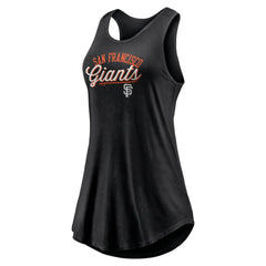 San Francisco Giants Women's Simplicity Swing Racerback Scoop Neck Tank Top - Black