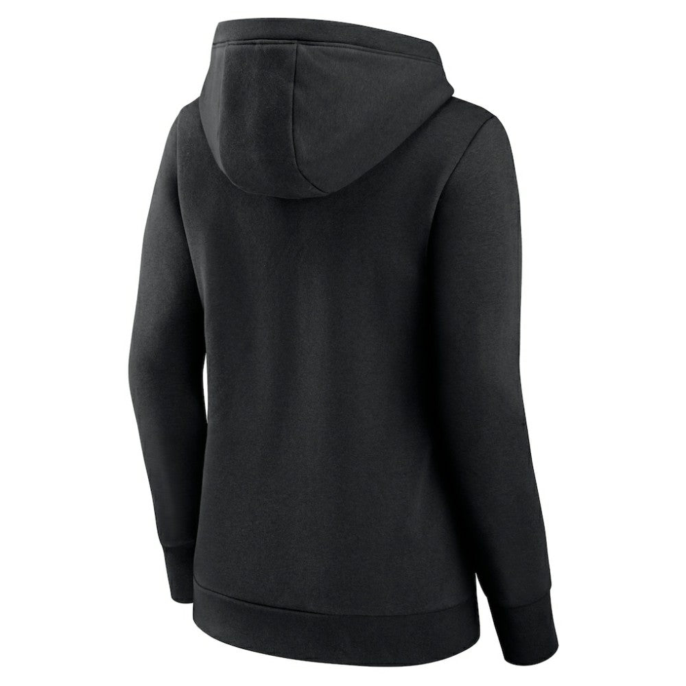 Chicago White Sox Women's Simplicity Crossover V-Neck Pullover Hoodie - Black