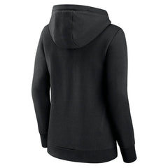 Chicago White Sox Women's Simplicity Crossover V-Neck Pullover Hoodie - Black