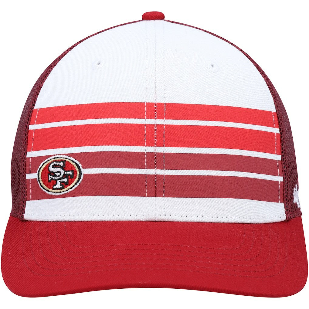 San Francisco 49ers '47 Youth Cove Trucker Snapback Hat - White/Scarlet for sale
