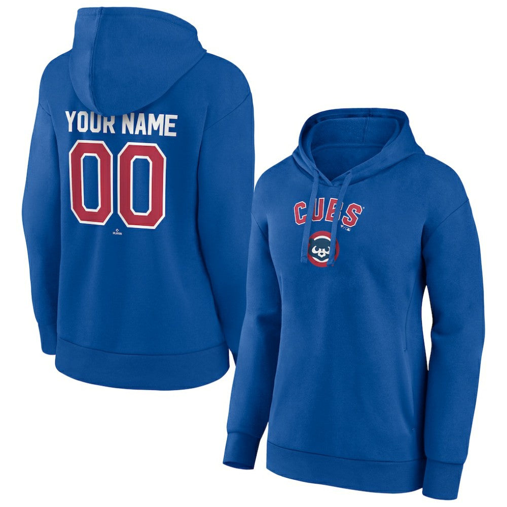 Chicago Cubs Women's Personalized Cooperstown Collection Winning Streak Pullover Hoodie - Royal