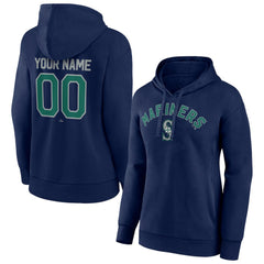 Seattle Mariners Women's Personalized Team Winning Streak Pullover Hoodie - Navy