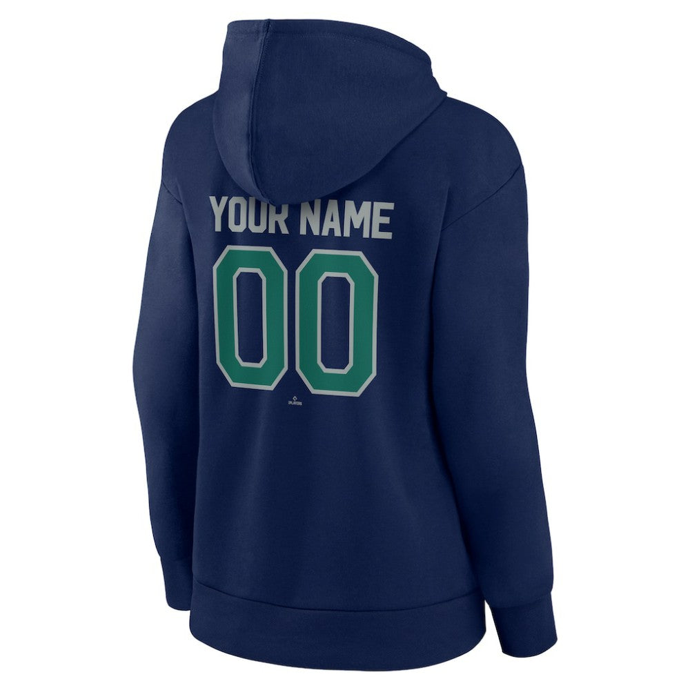 Seattle Mariners Women's Personalized Team Winning Streak Pullover Hoodie - Navy