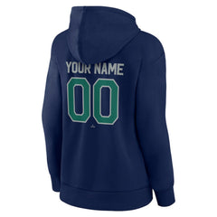 Seattle Mariners Women's Personalized Team Winning Streak Pullover Hoodie - Navy