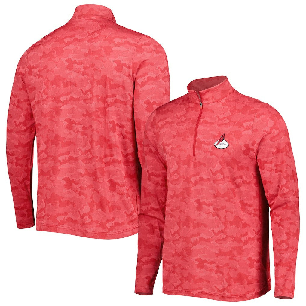 Arizona Cardinals Antigua Brigade Throwback Quarter-Zip Top - Red on sale