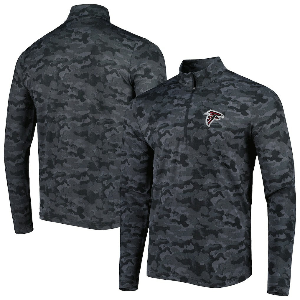 Atlanta Falcons Antigua Brigade Quarter-Zip Sweatshirt - Black outlet