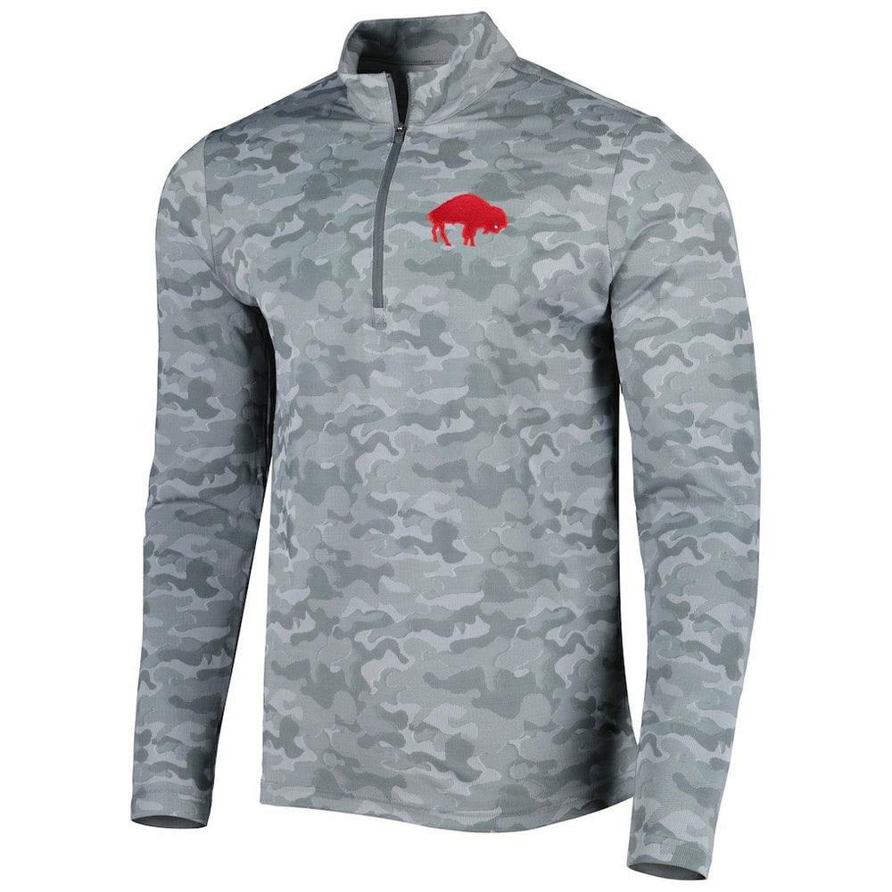 Buffalo Bills Antigua Brigade Throwback Quarter-Zip Top - Gray online
