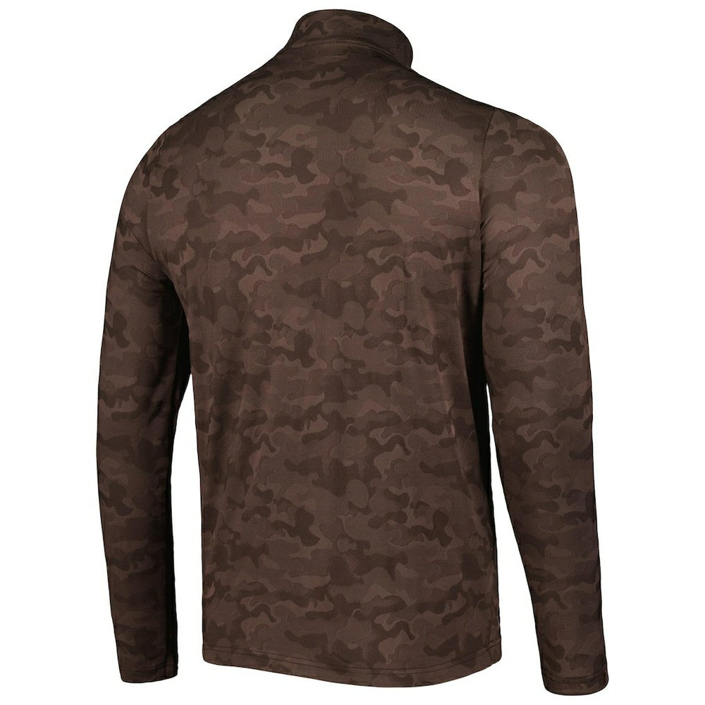 Cleveland Browns Antigua Brigade Quarter-Zip Sweatshirt - Brown sale