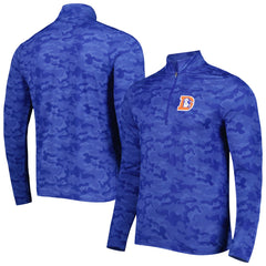 Denver Broncos Antigua Brigade Throwback Quarter-Zip Top - Royal on sale