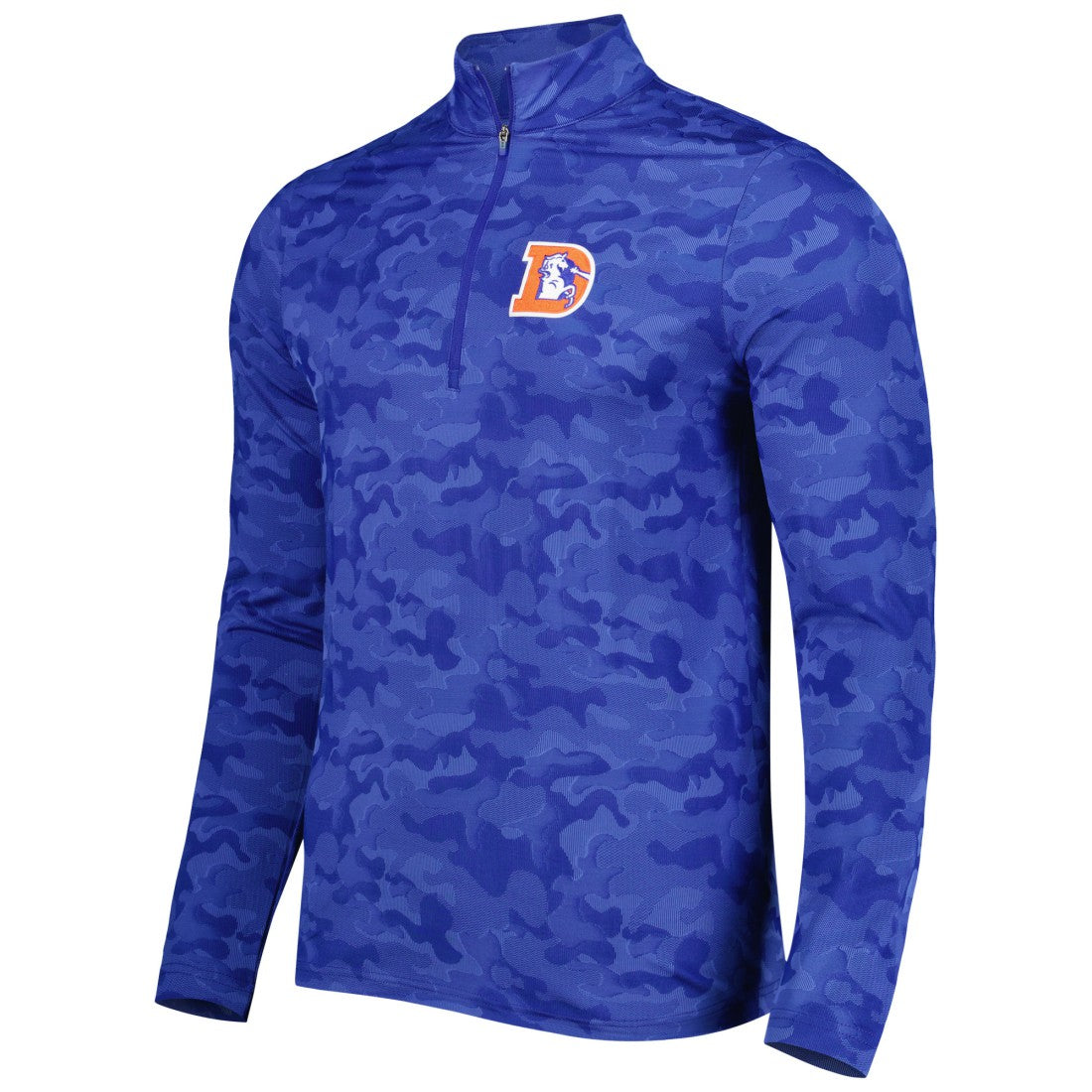 Denver Broncos Antigua Brigade Throwback Quarter-Zip Top - Royal on sale
