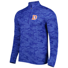 Denver Broncos Antigua Brigade Throwback Quarter-Zip Top - Royal on sale