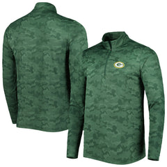 Green Bay Packers Antigua Brigade Quarter-Zip Sweatshirt - Green on sale