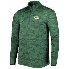 Green Bay Packers Antigua Brigade Quarter-Zip Sweatshirt - Green on sale