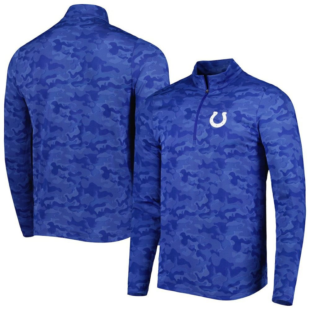 Indianapolis Colts Antigua Brigade Quarter-Zip Sweatshirt - Royal on sale