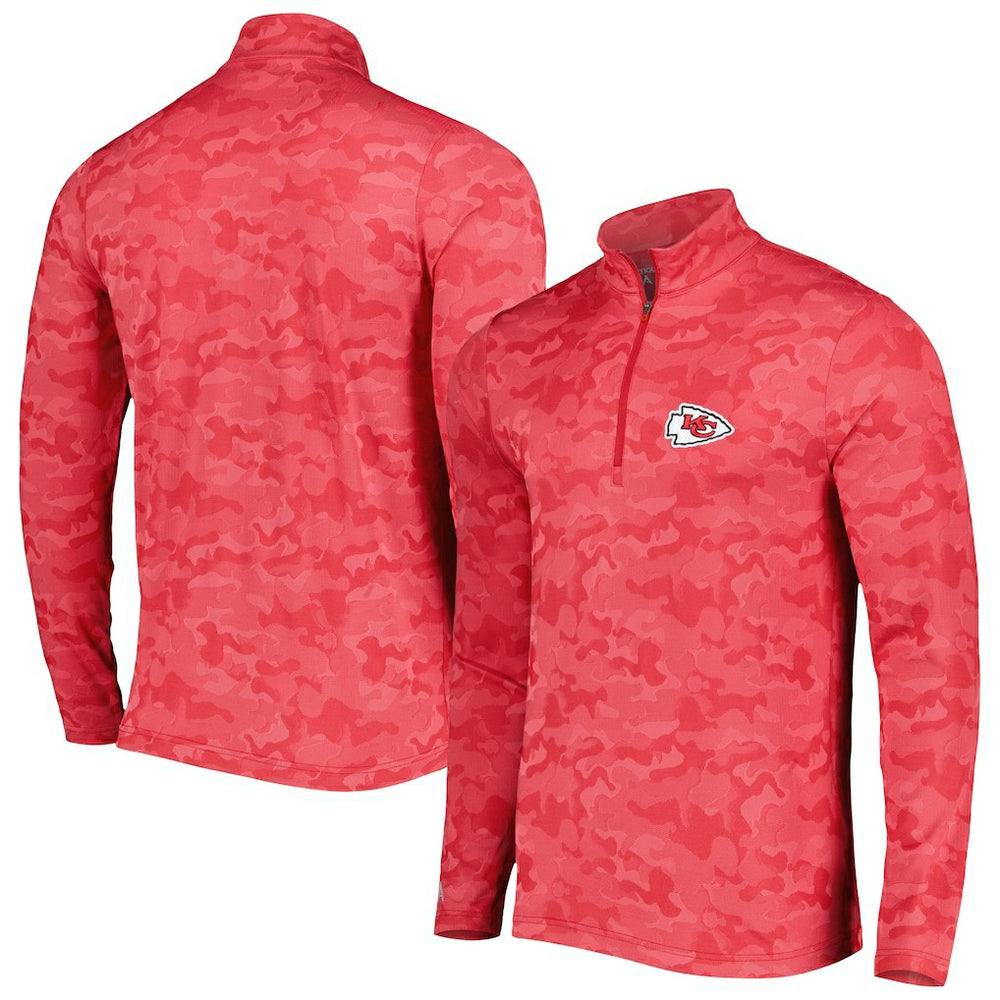 Kansas City Chiefs Antigua Brigade Quarter-Zip Sweatshirt - Red on sale