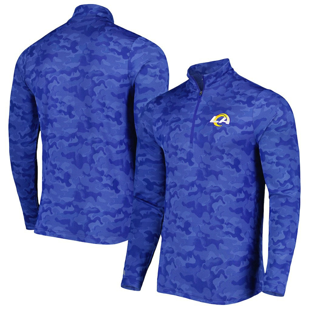 Los Angeles Rams Antigua Brigade Quarter-Zip Sweatshirt - Royal discount
