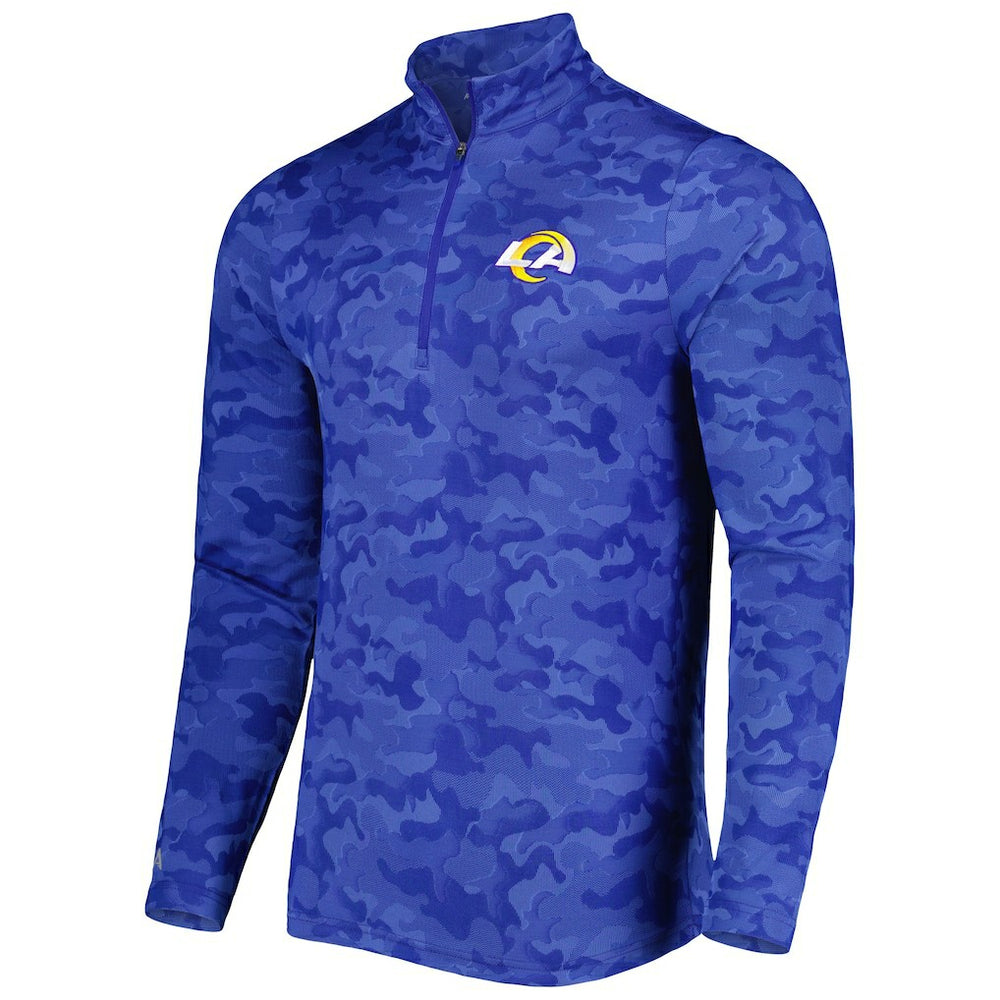 Los Angeles Rams Antigua Brigade Quarter-Zip Sweatshirt - Royal discount