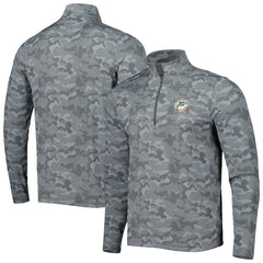Miami Dolphins Antigua Brigade Throwback Quarter-Zip Top - Gray discount