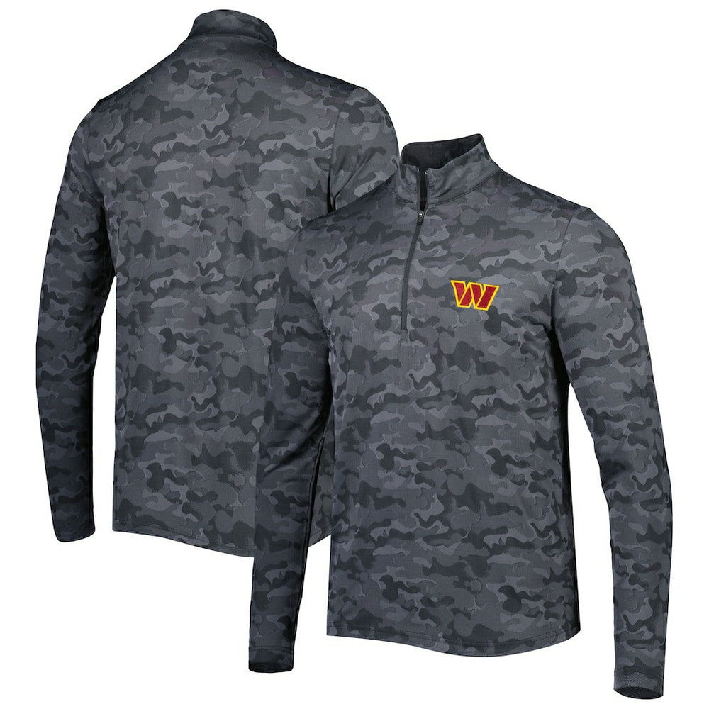 Washington Commanders Antigua Brigade Quarter-Zip Sweatshirt - Black on sale