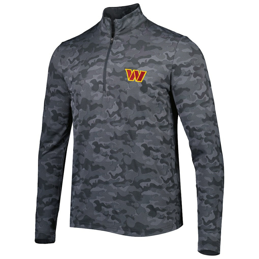 Washington Commanders Antigua Brigade Quarter-Zip Sweatshirt - Black on sale