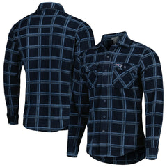 New England Patriots Antigua Industry Flannel Button-Up Shirt Jacket - Navy outlet