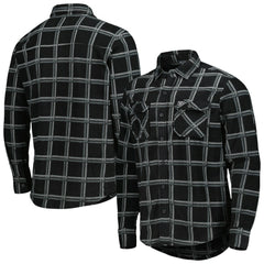 Las Vegas Raiders Antigua Industry Flannel Button-Up Shirt Jacket - Black for sale