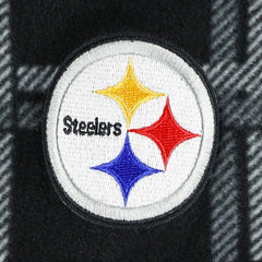 Pittsburgh Steelers Antigua Industry Flannel Button-Up Shirt Jacket - Black on sale