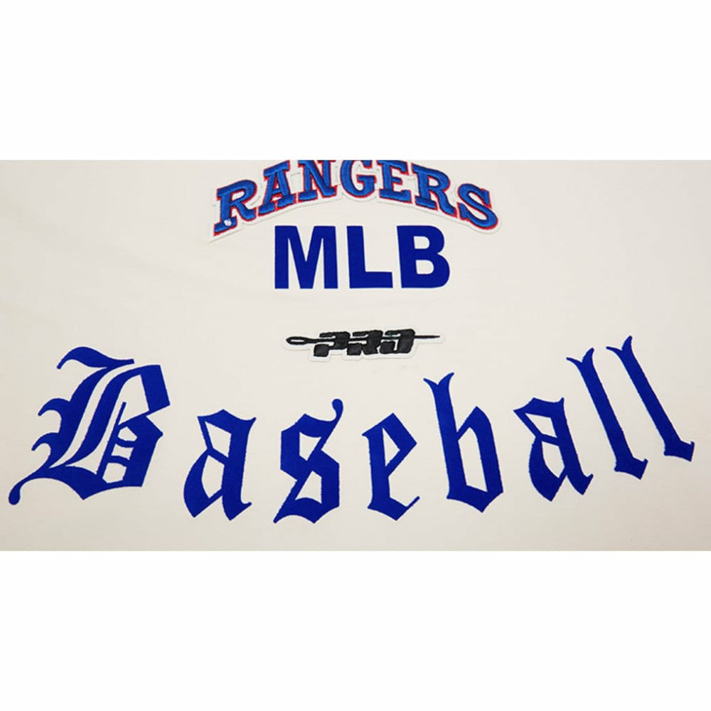 Texas Rangers Pro Standard Cooperstown Collection Old English T-Shirt - Cream