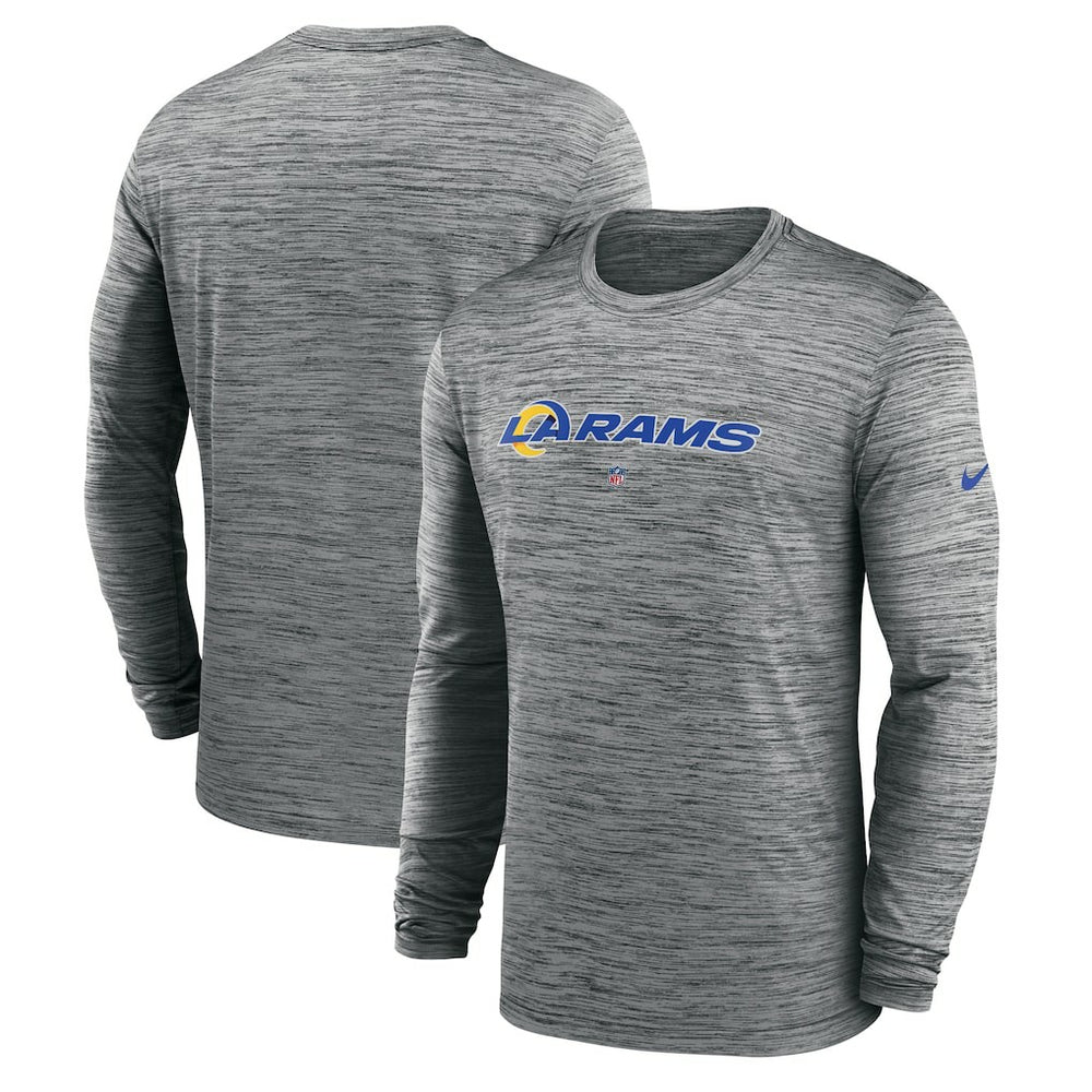 Los Angeles Rams Sideline Team Velocity Performance Long Sleeve T-Shirt - Heather Gray | Nike sale