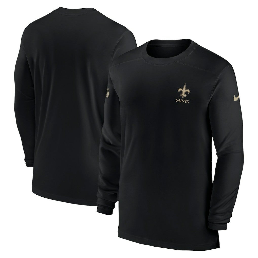 New Orleans Saints Sideline Coach Performance Long Sleeve T-Shirt - Black | Nike on sale