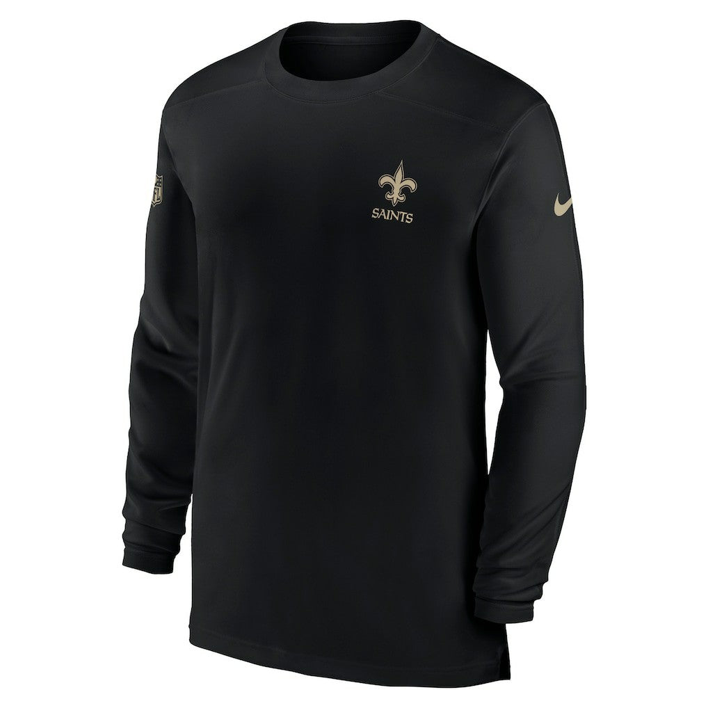 New Orleans Saints Sideline Coach Performance Long Sleeve T-Shirt - Black | Nike on sale