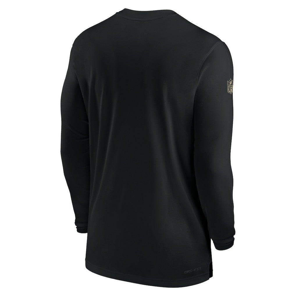 New Orleans Saints Sideline Coach Performance Long Sleeve T-Shirt - Black | Nike on sale
