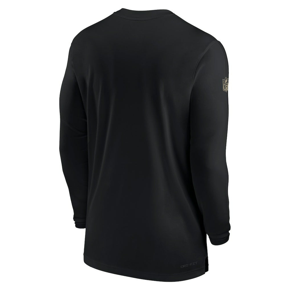 New Orleans Saints Sideline Coach Performance Long Sleeve T-Shirt - Black | Nike on sale