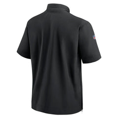 New Orleans Saints Sideline Coach Short Sleeve Hoodie Quarter-Zip Jacket - Black | Nike discount
