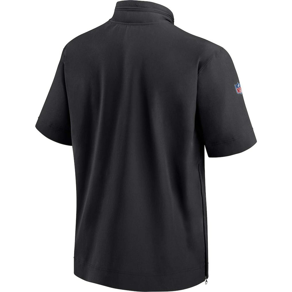 Jacksonville Jaguars Sideline Coach Short Sleeve Hoodie Quarter-Zip Jacket - Black | Nike outlet