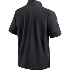 Jacksonville Jaguars Sideline Coach Short Sleeve Hoodie Quarter-Zip Jacket - Black | Nike outlet