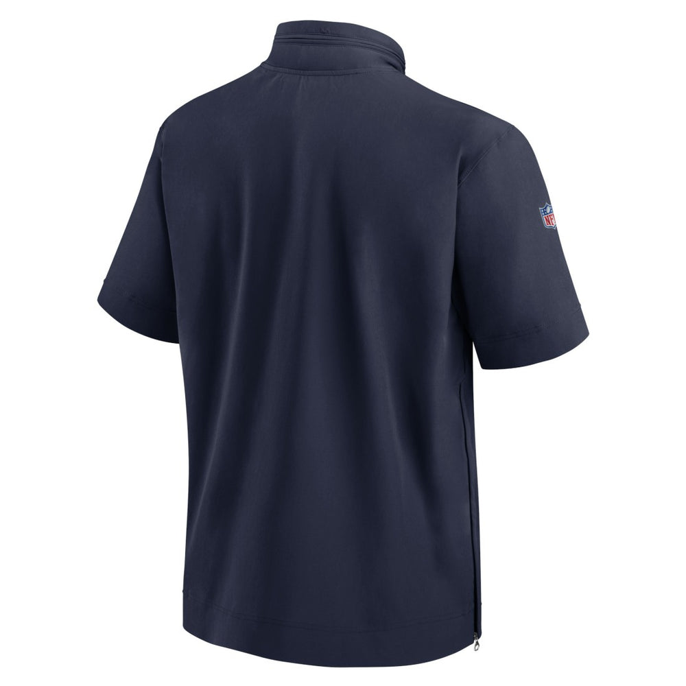 Tennessee Titans Sideline Coach Short Sleeve Hoodie Quarter-Zip Jacket - Navy | Nike for sale