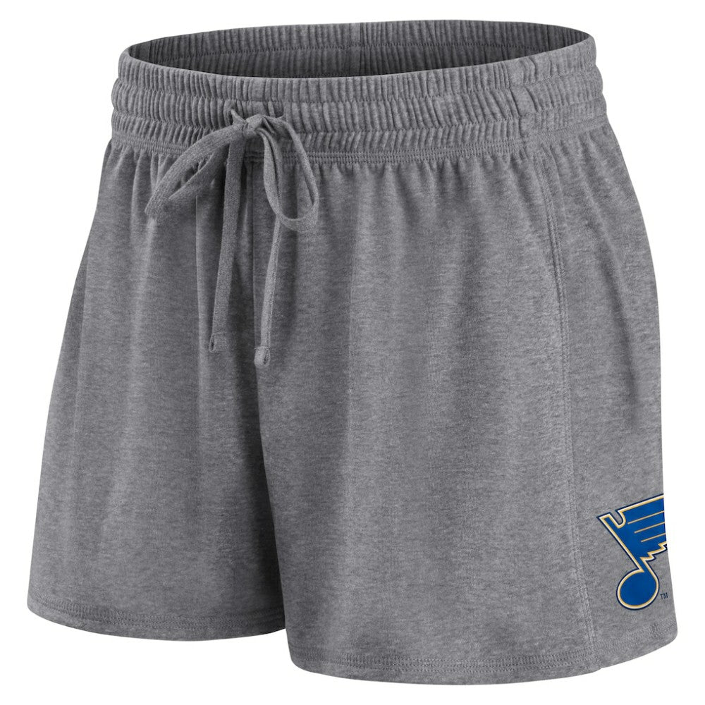 St. Louis Blues Fanatics Women's Script T-Shirt & Shorts Set Blue/Gray