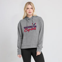 Washington Capitals Fanatics Women's Script Favorite Pullover Hoodie Heather Gray